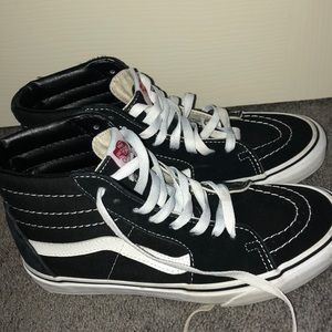 Black and white vans
